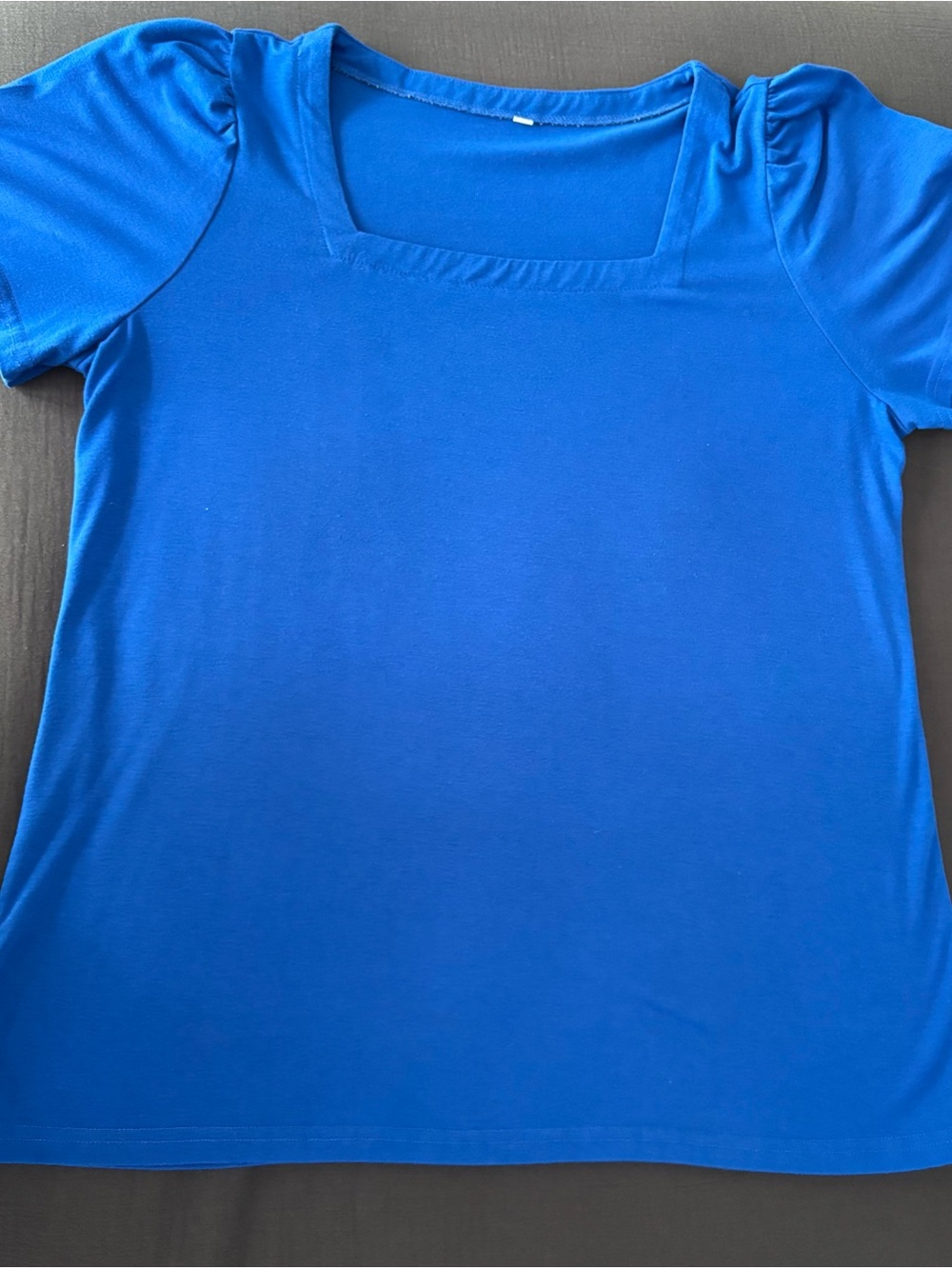 Women’s Square Neck Short Sleeve Top - Royal Blue